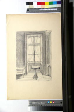 窓の前の円卓 画像