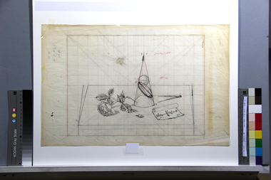 《幾何円錐型と宇宙方程式》の画稿（a） 画像