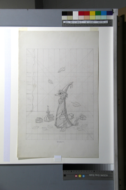 《仮装したる狐》の画稿 画像