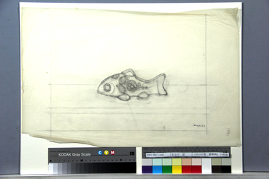 《メキシコの魚　静物画》の画稿 画像