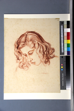 うつむいた女の顔 画像