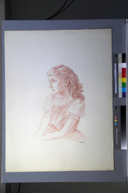 髪の長い少女の横顔（a） 画像