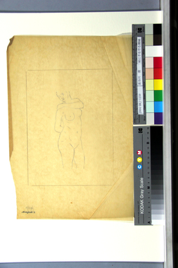 肩に手をやる裸婦 画像