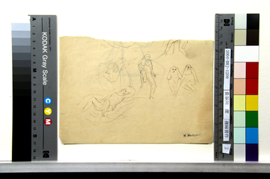 裸婦習作（裏面：裸婦（部分）） 画像