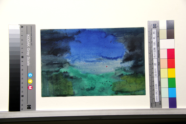 色の実験（緑、青、黒） 画像