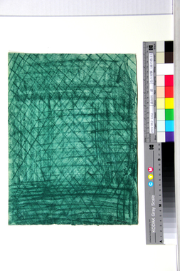 色の実験（緑の格子） 画像