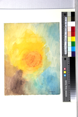 色の実験（青、黄、茶） 画像