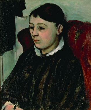 Mrs. Cézanne in Striped Dress