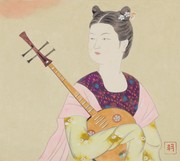 天平の乙女（『歴史と人物』昭和56年4月号表紙絵原画） 画像