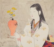 菊酒（『歴史と人物』昭和56年10月号表紙絵原画） 画像