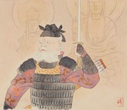 守屋大連（『歴史と人物』昭和58年6月号表紙絵原画） 画像