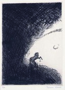 この暗黒の帯のはずれに、小さな無数の光をちりばめた宝冠のように（版画集『九つの夢から』より） 画像