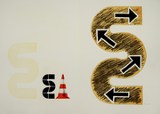 版画集『ACCIDENT（偶然）』（詩：ジャン=クラランス・ランベール）　挿画（6–7ページ）