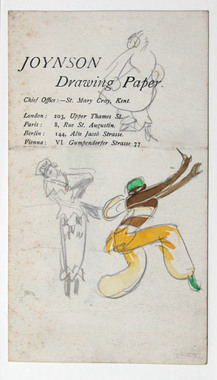 『假面』1914年1月号表紙の画稿（裏面：つま先たちの踊り子） 画像